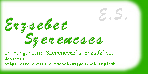 erzsebet szerencses business card